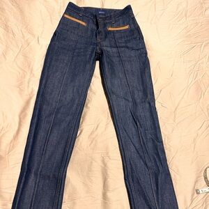 Brand new never worn Gant USA denim and leather jeans
